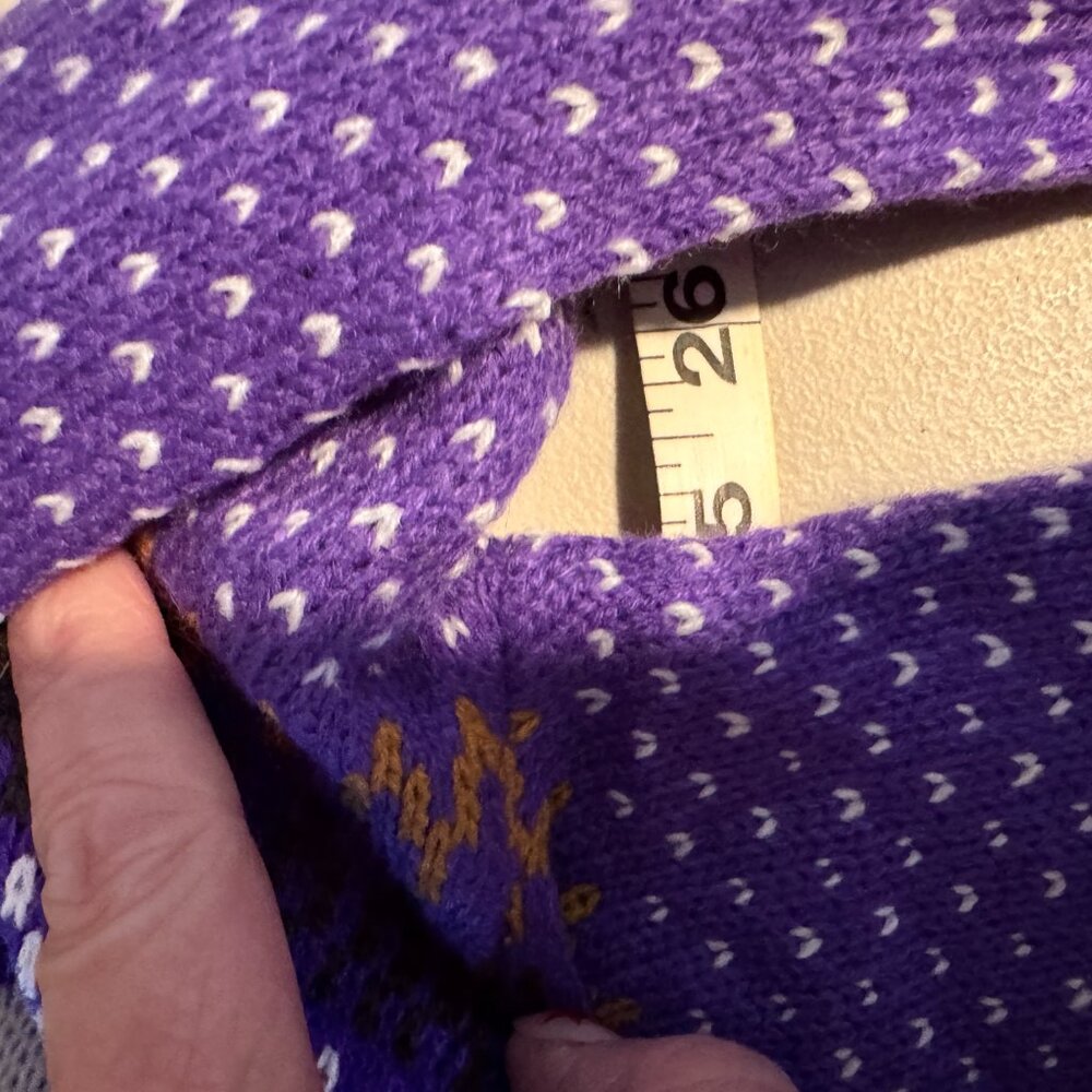 Unknown - Playful Ghost Pattern Purple Sweater - … - image 4